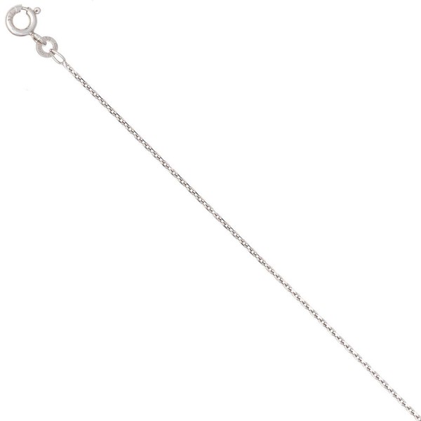 1,3mm Ankerkette aus 333 Weißgold 50cm