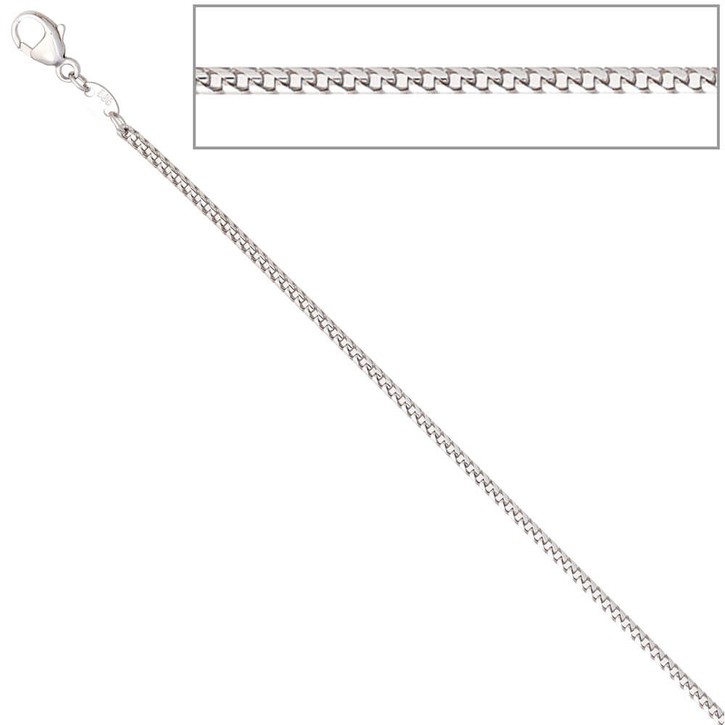 1,5mm Bingokette aus 585 Weißgold 45cm