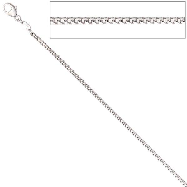 1,5mm Bingokette aus 585 Weißgold 45cm