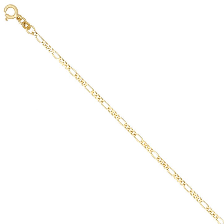 2,3mm Figarokette aus 333 Gelbgold 45cm