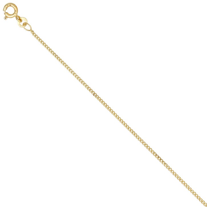 1,3mm Panzerkette aus 333 Gelbgold 36cm