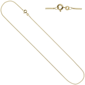 1,7mm Panzerkette Halskette Collier Goldkette 333 Gelbgold Gold 45cm Damen