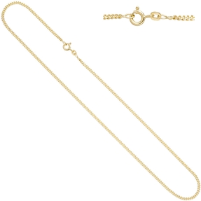2,1mm Panzerkette Halskette Collier Goldkette 333 Gelbgold Gold 42cm Damen