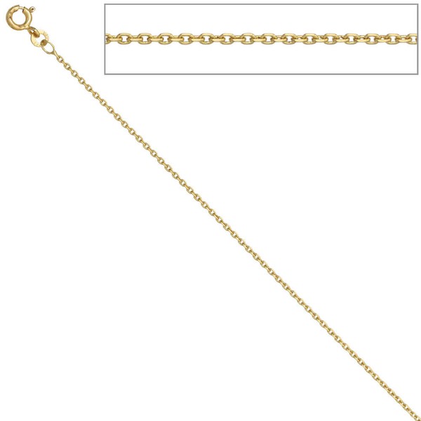 1,2mm Ankerkette aus 585 Gelbgold 36cm
