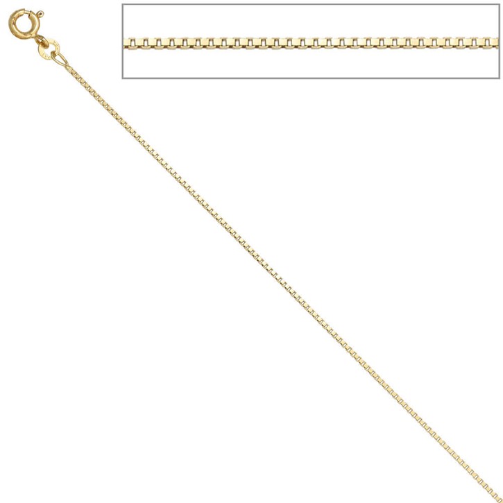 1,0mm Venezianerkette aus 585 Gelbgold 40cm