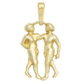 Sternzeichen Anhänger Zwilling 333 Gold Gelbgold Einhänger Halsschmuck Damen