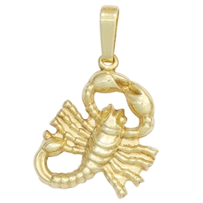 Sternzeichen Anhänger Skorpion 333 Gold Gelbgold Einhänger Halsschmuck Damen