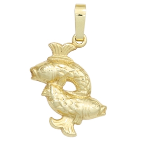 Sternzeichen Anhänger Fische 333 Gold Gelbgold Einhänger Halsschmuck Damen