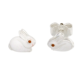 Ohrringe Stecker Ohrstecker Hase Häschen 925 Silber rhodiniert Kinder