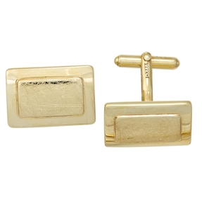 Manschettenknöpfe Cufflinks 333 Gold Gelbgold teileismatt Goldschmuck Herren