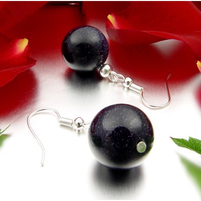 Ohrringe aus Blaufluss und 925 Silber