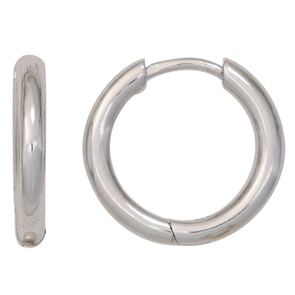 Klappcreolen 16.8mm rund 925 Silber ohne Einhänger
