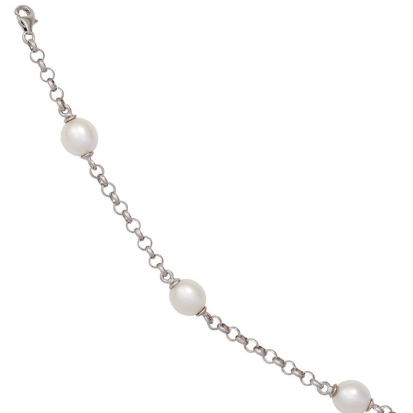 Armband Süßwasser Perlen 925 Silber 19cm