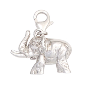 Anhänger Einhänger Charm Elefant aus 925 Echt Silber Silberanhänger Damen