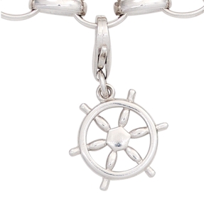 Anhänger Einhänger Charm Steuerrad aus 925 Silber Silberanhänger Damen