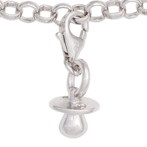 Anhänger Einhänger Charm Schnuller 925 Echt Silber rhodiniert Damen