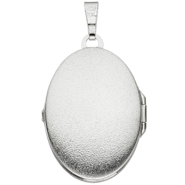 Medaillon aus 925 Silber asiatische Muster schwarz