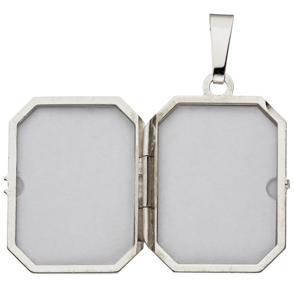 Medaillon aus 925 Silber eckig teileismatt