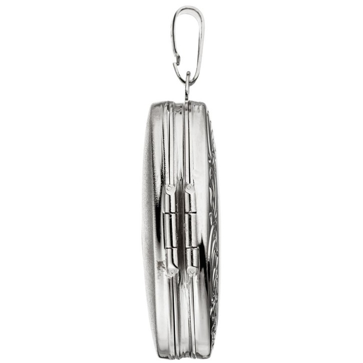 Medaillon Muster am Rand 925 Silber oval