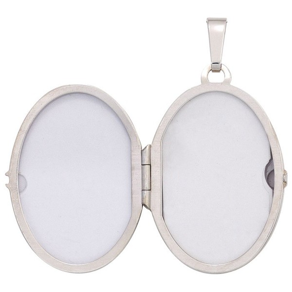 Medaillon Muster am Rand 925 Silber oval