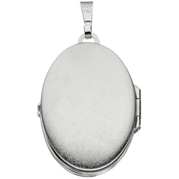 Medaillon Muster am Rand 925 Silber oval
