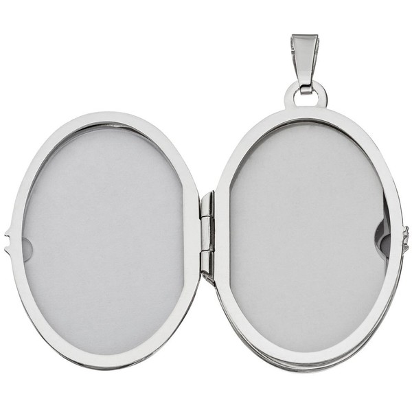 Medaillon Muster am Rand 925 Silber oval