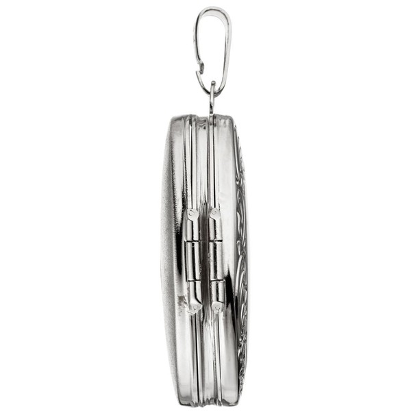 Medaillon Muster am Rand 925 Silber oval