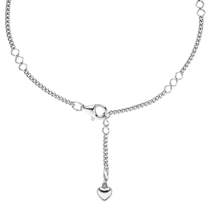 Fußkettchen Herz 925 Echt Silber 27cm