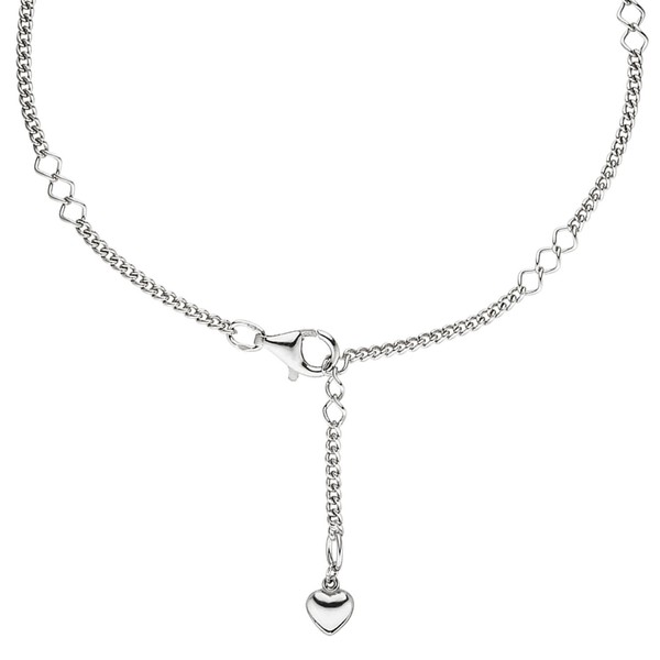 Fußkettchen Herz 925 Echt Silber 27cm