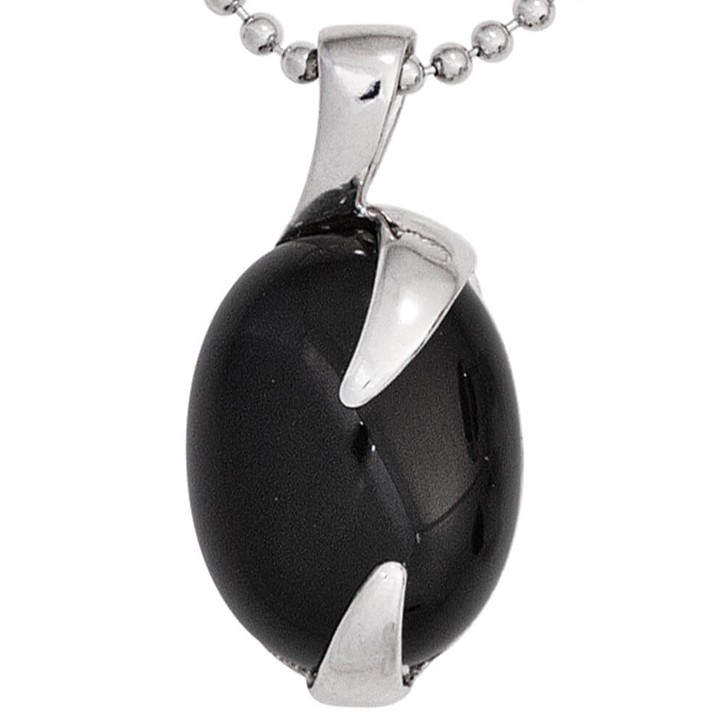 Anhänger aus 925 Silber mit Onyx oval