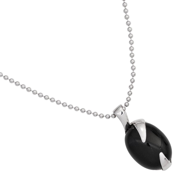 Anhänger aus 925 Silber mit Onyx oval