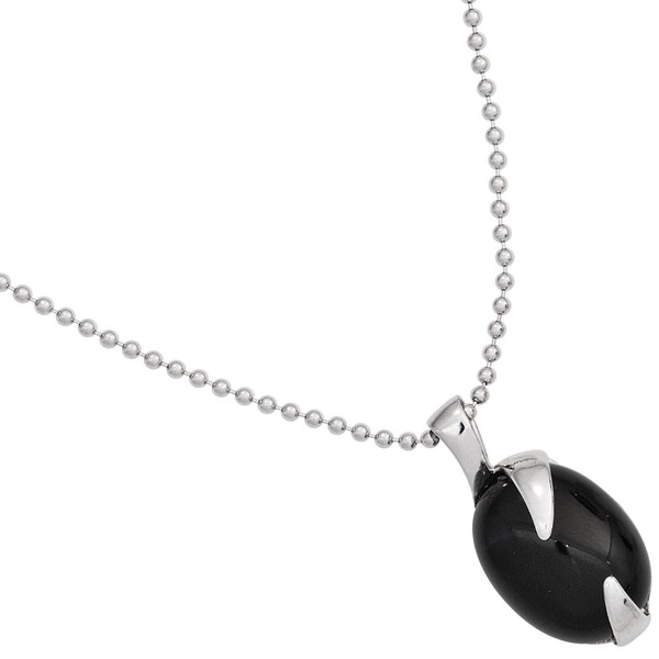 Anhänger aus 925 Silber mit Onyx oval