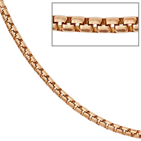 1,5mm Venezianerkette 925 Silber rotvergoldet 45cm