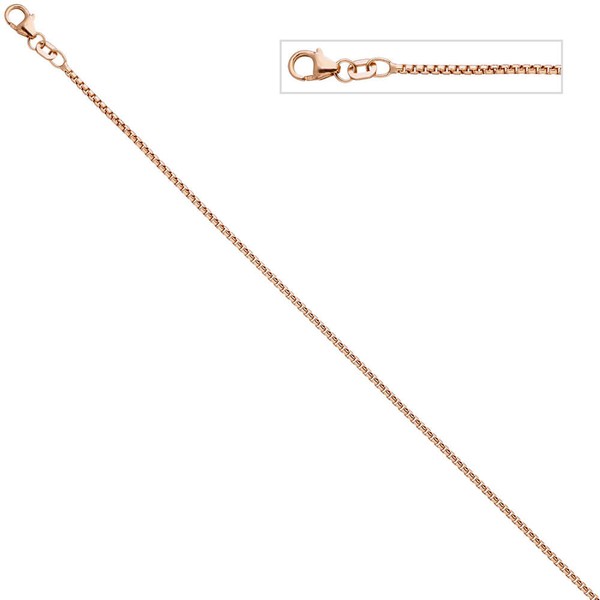 1,5mm Venezianerkette 925 Silber rotvergoldet 45cm