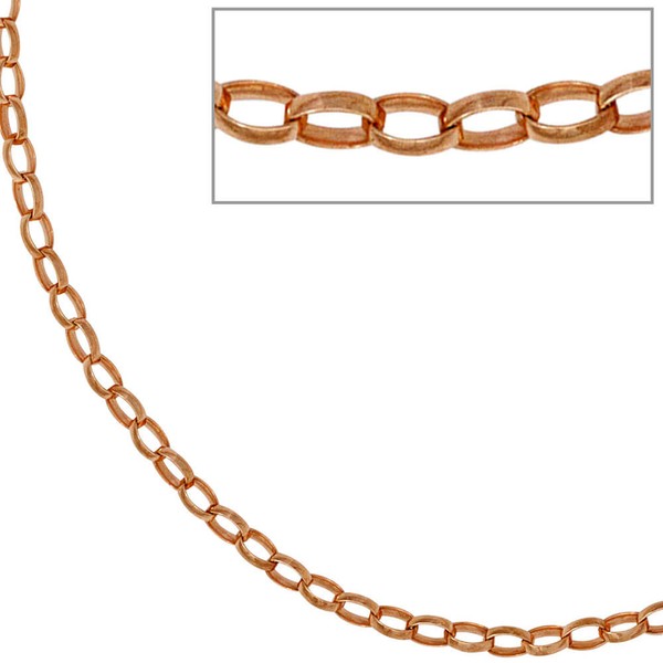 2,4mm Ankerkette 925 Silber rotvergoldet 45cm