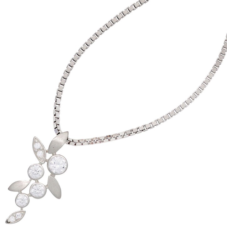 Anhänger Ästchen 925 Silber glänzend 8 Zirkonia