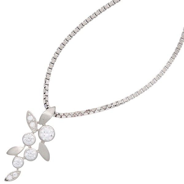 Anhänger Ästchen 925 Silber glänzend 8 Zirkonia