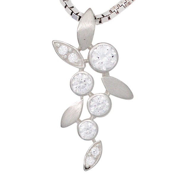 Anhänger Ästchen 925 Silber glänzend 8 Zirkonia