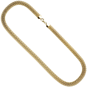 8mm Himbeer-Kette flach Halskette Collier aus 925 Silber vergoldet 45cm 8mm Himbeer-Kette flach Halskette Collier aus 925 Silber vergoldet 45cm