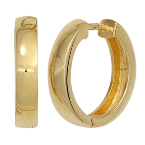 Ohrringe Creolen 18,2mm 925 Silber vergoldet Ohrschmuck Klappcreolen Damen