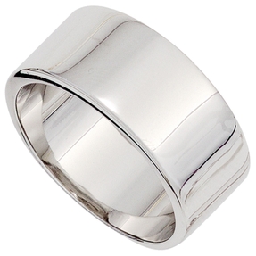 Breiter Ring Damenring 10,4mm breit 925 Silber glänzend schlicht Silberring