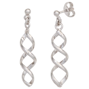 Ohrstecker Ohrhänger Ohrringe Spiralen 925 Silber Ohrschmuck Damen