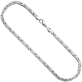 6mm Königskette Halskette Collier aus echtem 925 Silber rhodiniert massiv 60cm 6mm Königskette Halskette Collier aus echtem 925 Silber rhodiniert massiv 60cm