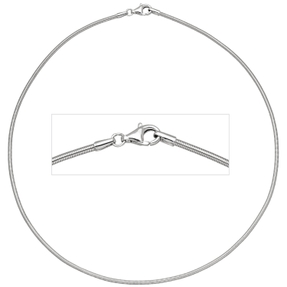 1,8mm Halsreif Collier Halskette Silberkette 925 Silber glänzend 42cm Damen