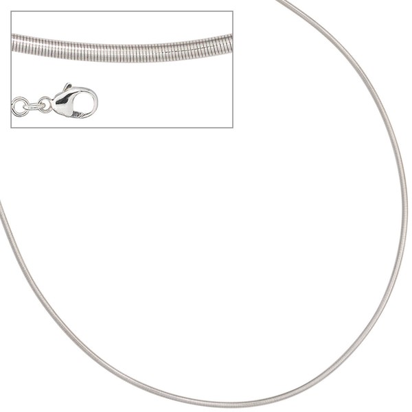 1,8mm Halsreif aus 925 Silber glänzend 42cm