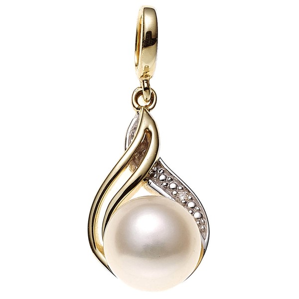 Anhänger mit Perle und Brillant 585 Gelbgold