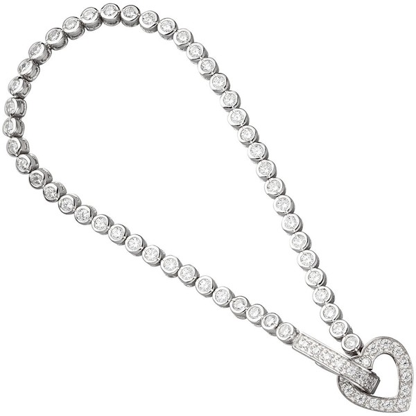 Armband aus 925 Silber mit Zirkonia weiß 19cm
