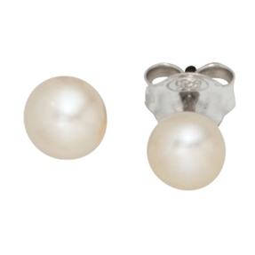 Paar Stecker Ohrschmuck Ohrstecker 5-5,5mm rosé Perlen 925 Silber Damen