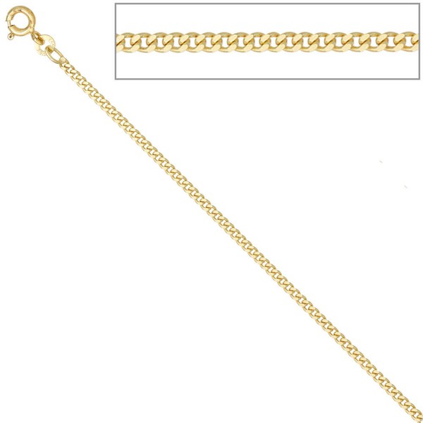 2,1mm Panzerkette aus 585 Gelbgold 45cm