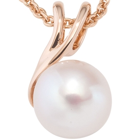 Anhänger mit Süßwasser-Zuchtperle weiß elegante Form 585 Gold Rotgold Damen